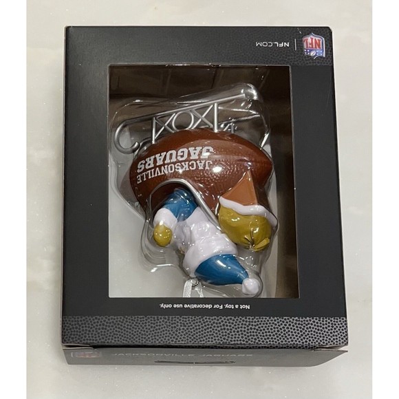 Hallmark 'Jacksonville Jaguars' NFL Santa Football Sleigh Ornament New In Box - Picture 7 of 8